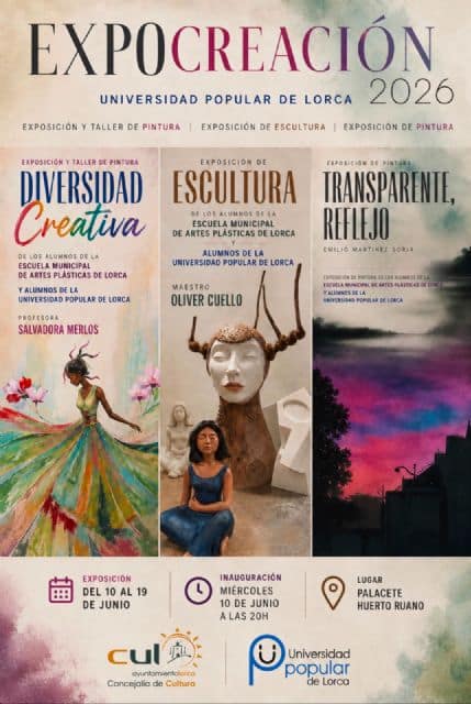 lorca se vuelca con la cultura y la creatividad con 'expo creación 2026', en la que participan medio millar de artistas lorca se vuelca con la cultura y la creatividad con 'expo creación 2026', en la que participan medio millar de artistas
