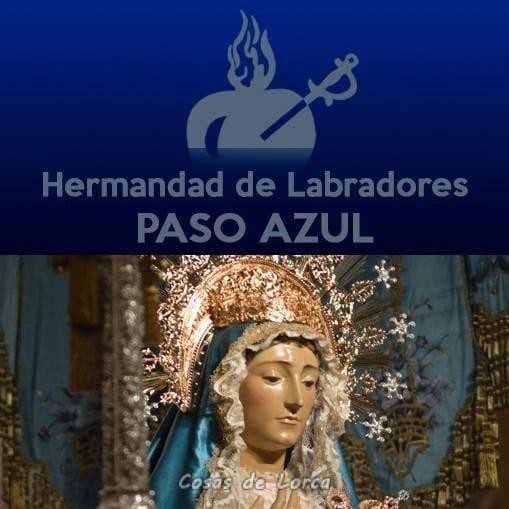 CARTEL PASO AZUL