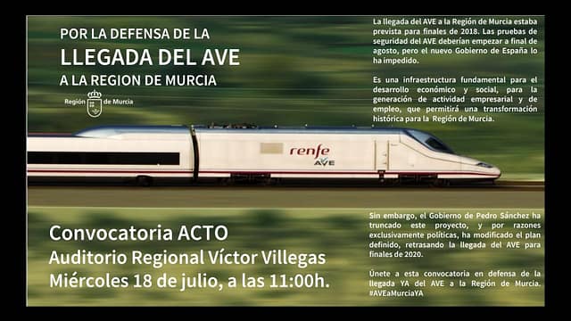 acto en defensa del AVE ya