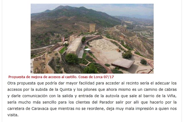 PROPUESTA MEJORA ACCESO CASTILLO POR LOS PILONES