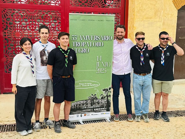 La Tropa Scout Lobo Negro de Lorca celebra su 55 aniversario con una gala conmemorativa en el Coso de Sutullena