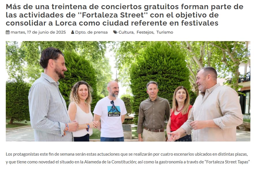 fortaleza street financiado por ayuntamiento de lorca